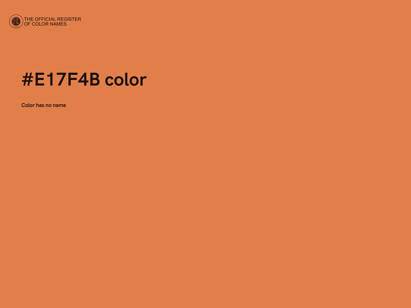 #E17F4B color image