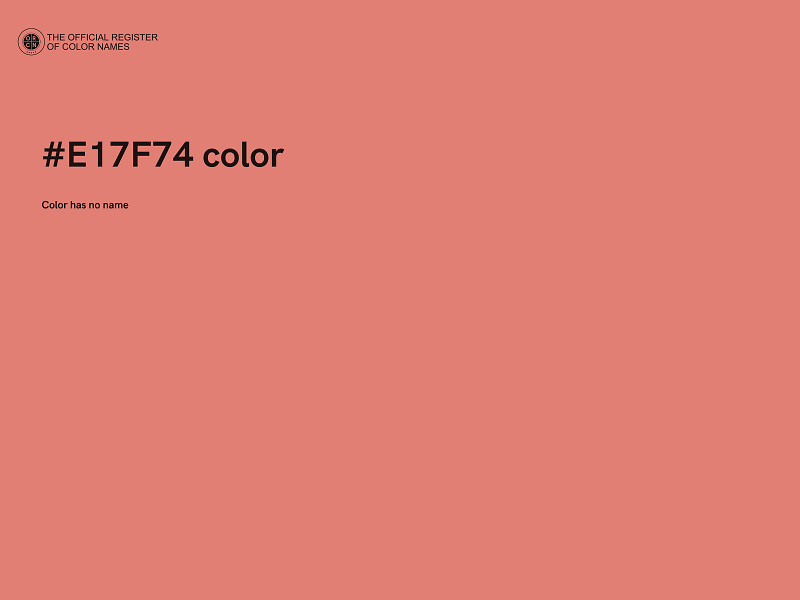 #E17F74 color image