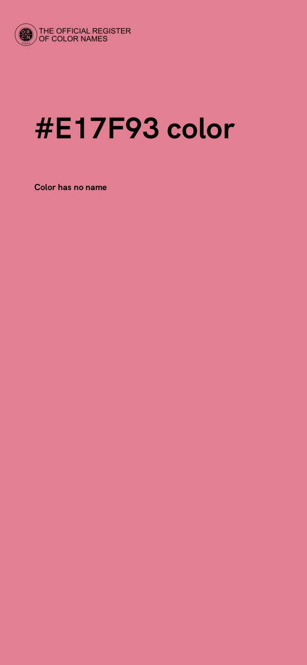#E17F93 color image