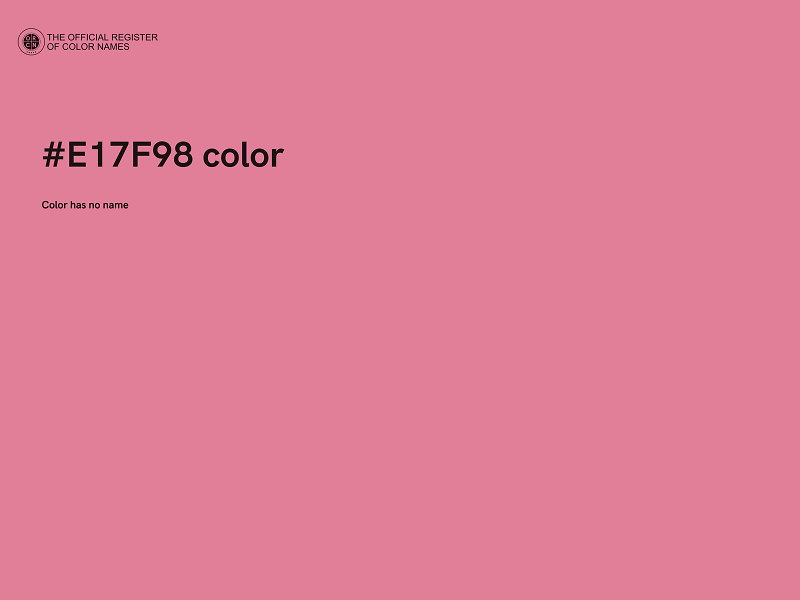 #E17F98 color image