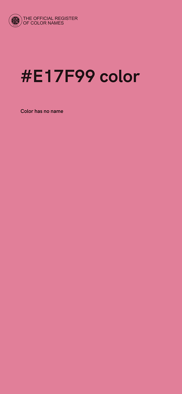 #E17F99 color image