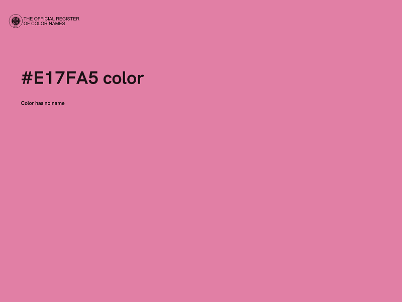 #E17FA5 color image