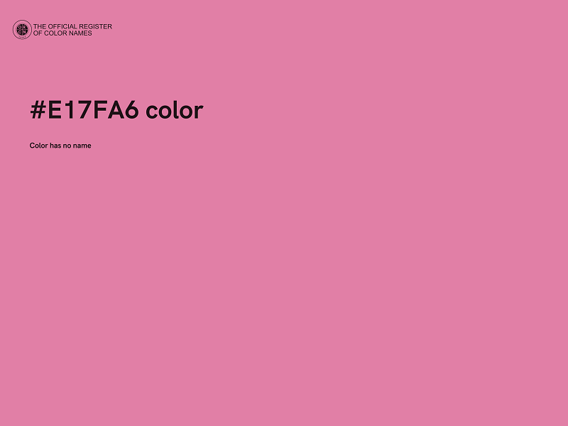 #E17FA6 color image