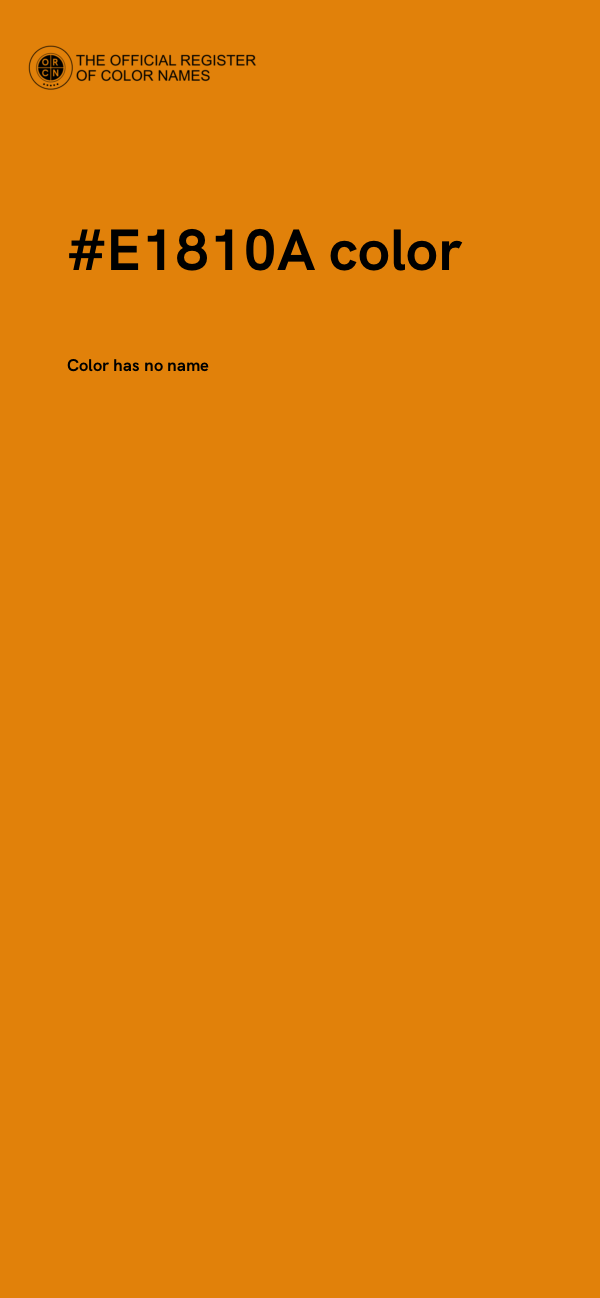 #E1810A color image