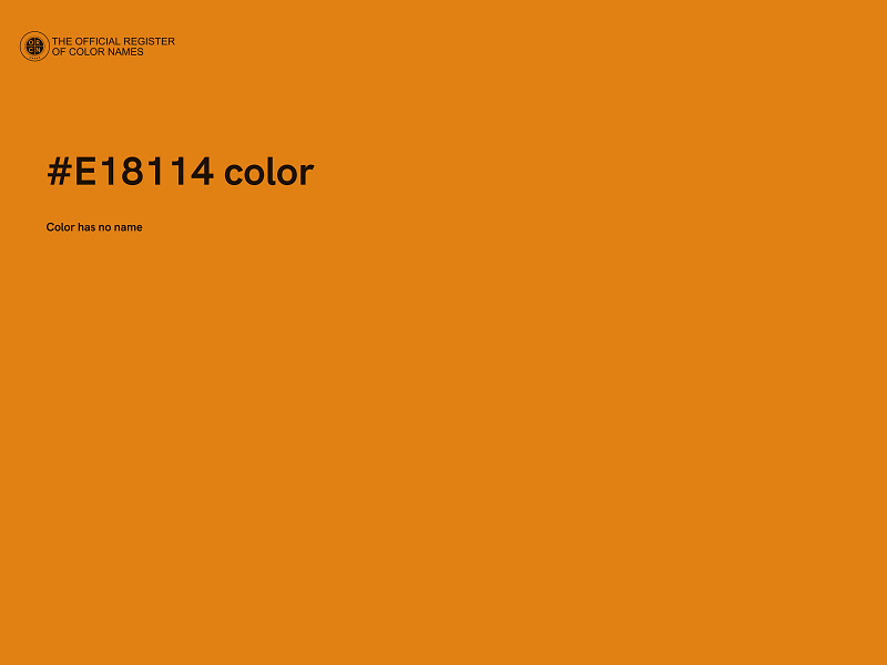 #E18114 color image