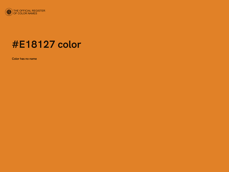 #E18127 color image