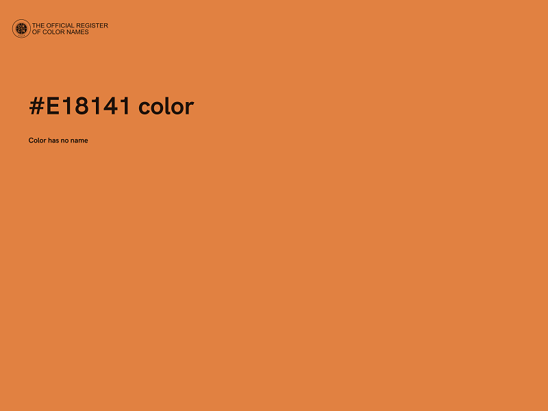 #E18141 color image