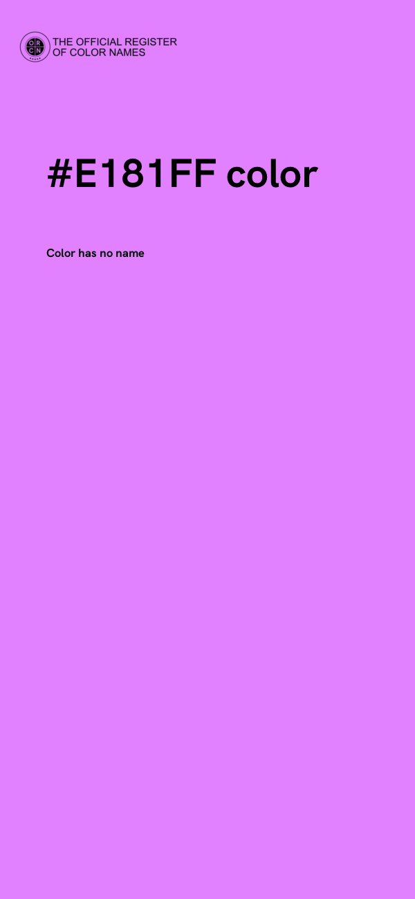#E181FF color image