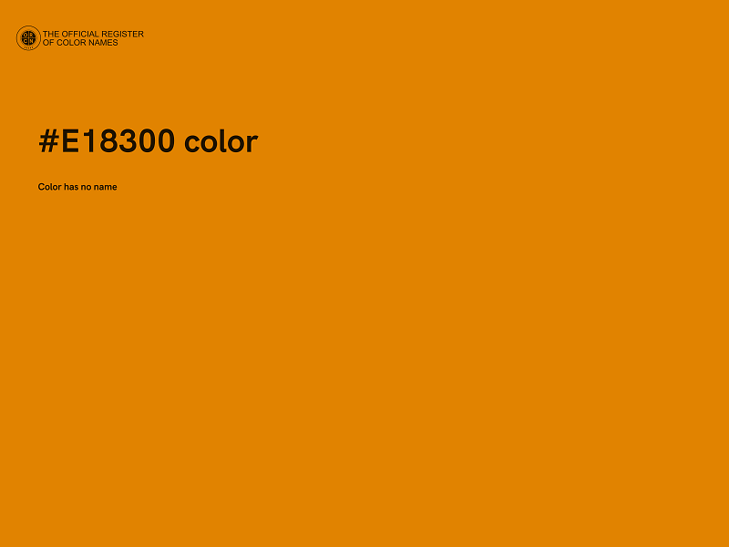 #E18300 color image