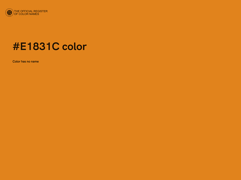#E1831C color image