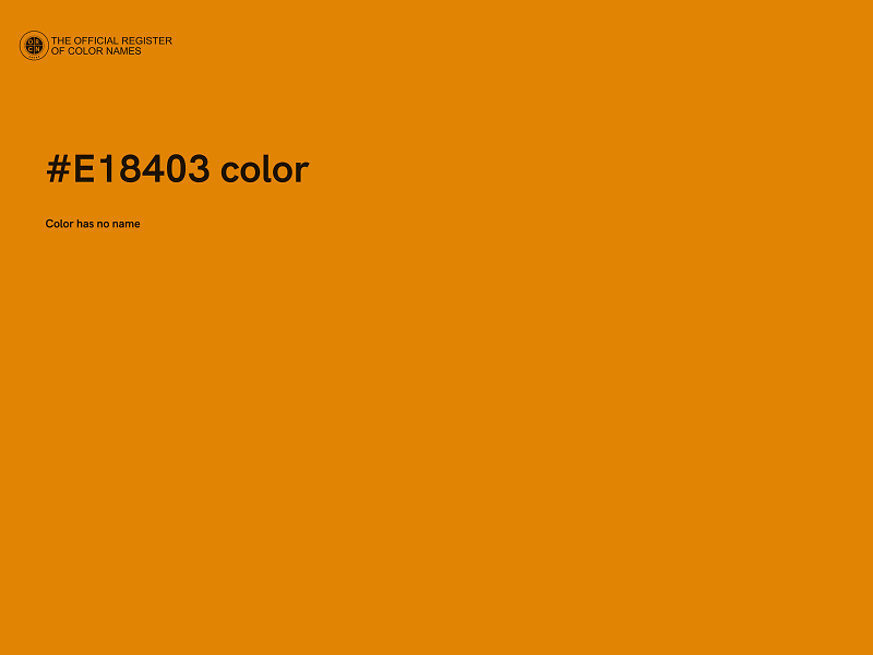 #E18403 color image