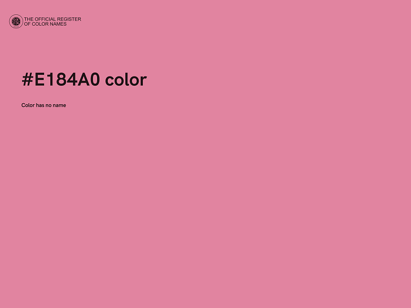 #E184A0 color image