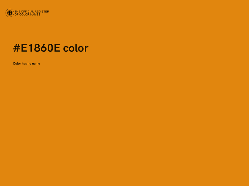 #E1860E color image