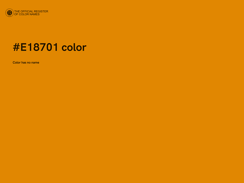 #E18701 color image