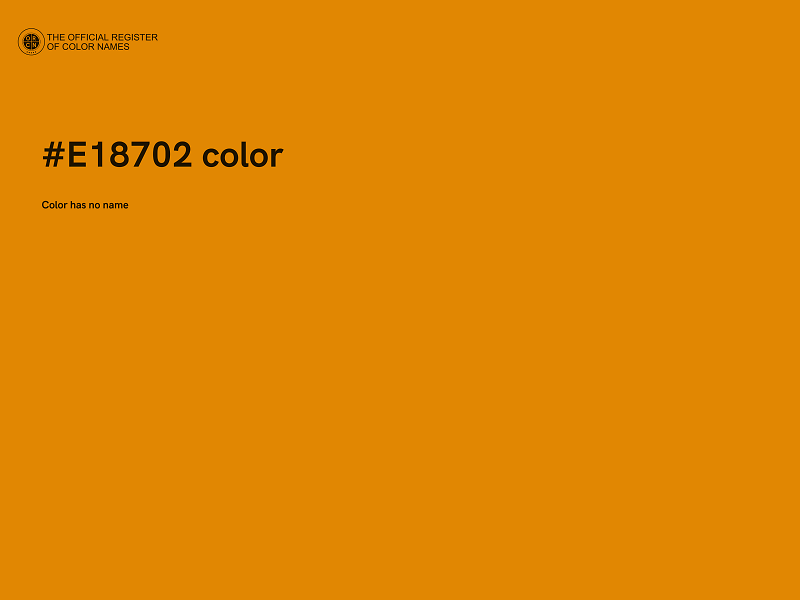 #E18702 color image