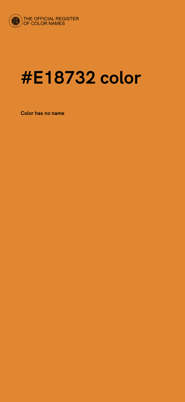 #E18732 color image