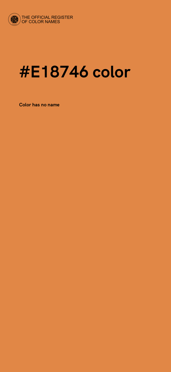 #E18746 color image