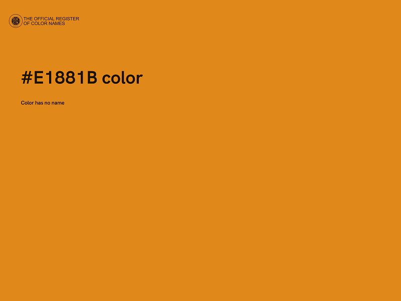 #E1881B color image