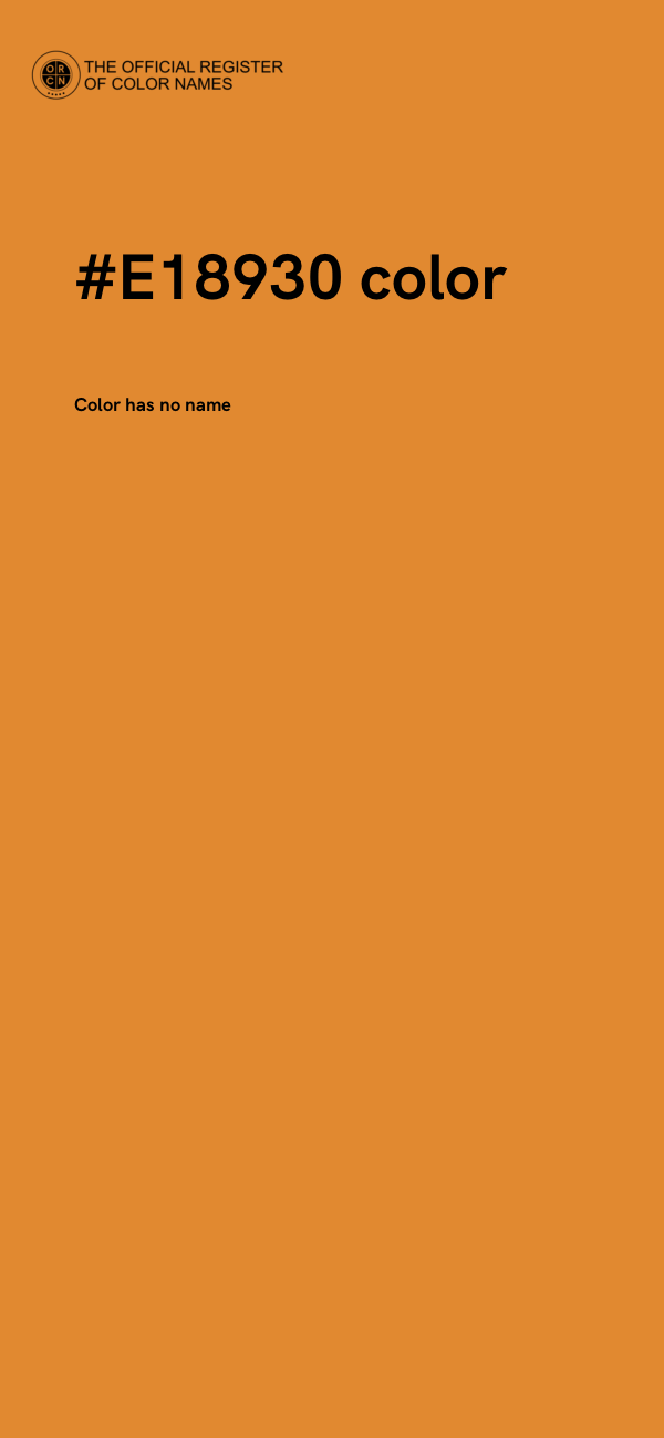 #E18930 color image