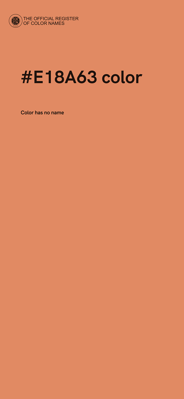 #E18A63 color image