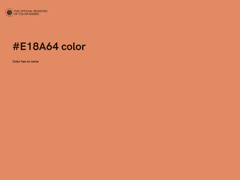 #E18A64 color image