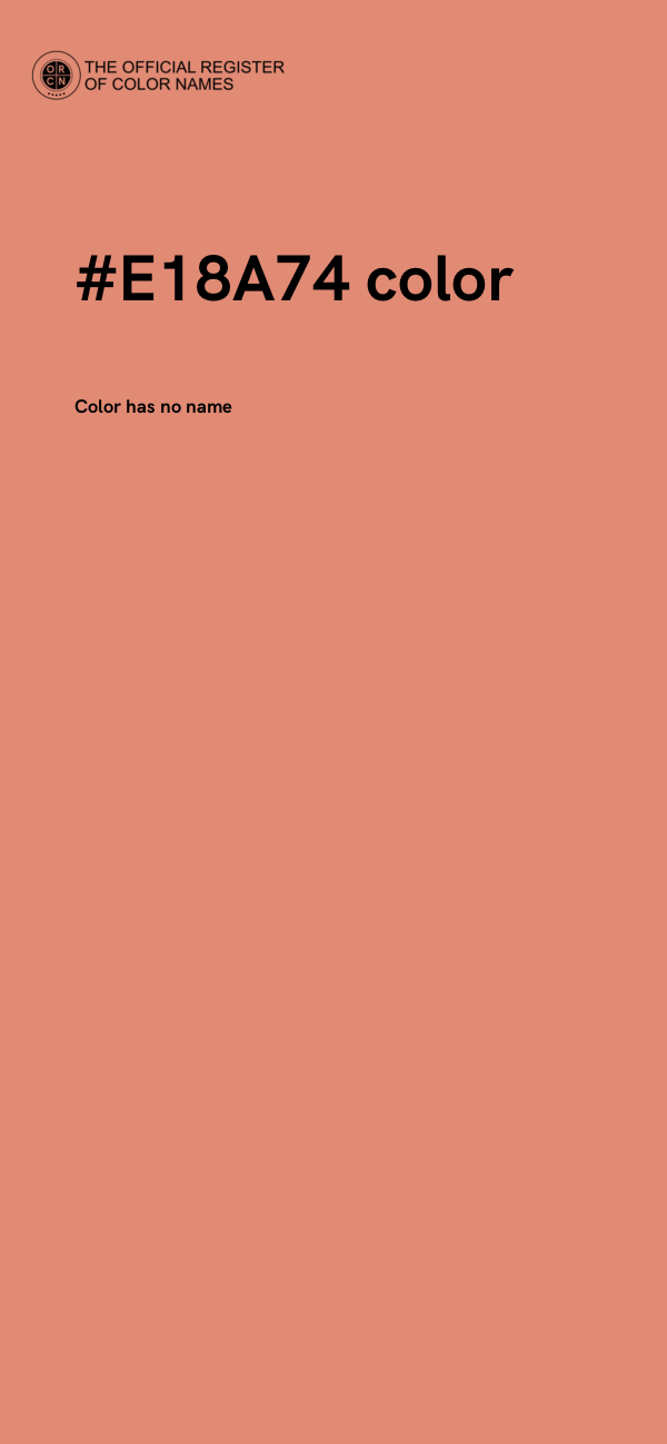 #E18A74 color image