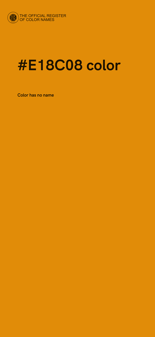 #E18C08 color image