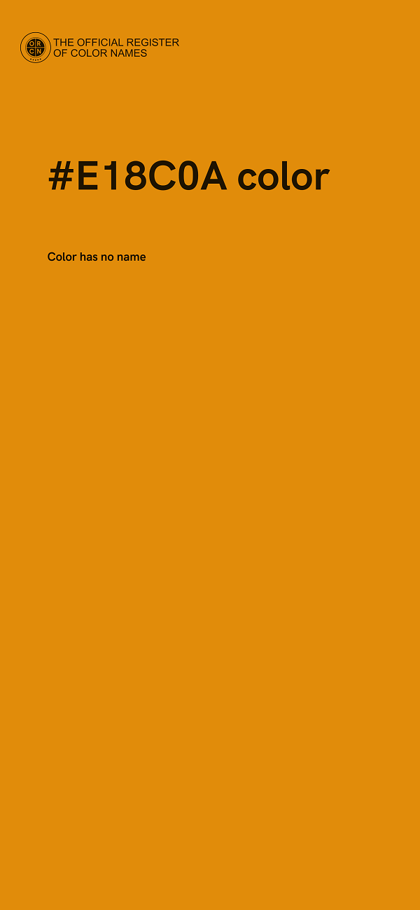 #E18C0A color image