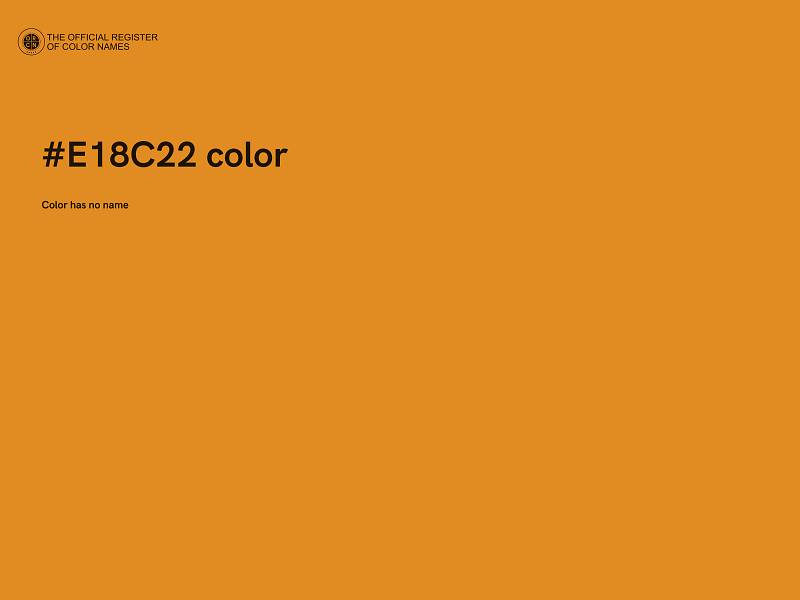 #E18C22 color image