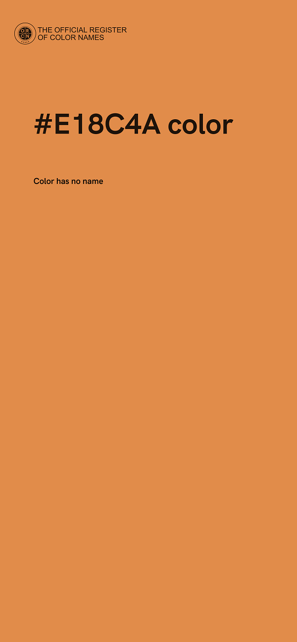 #E18C4A color image