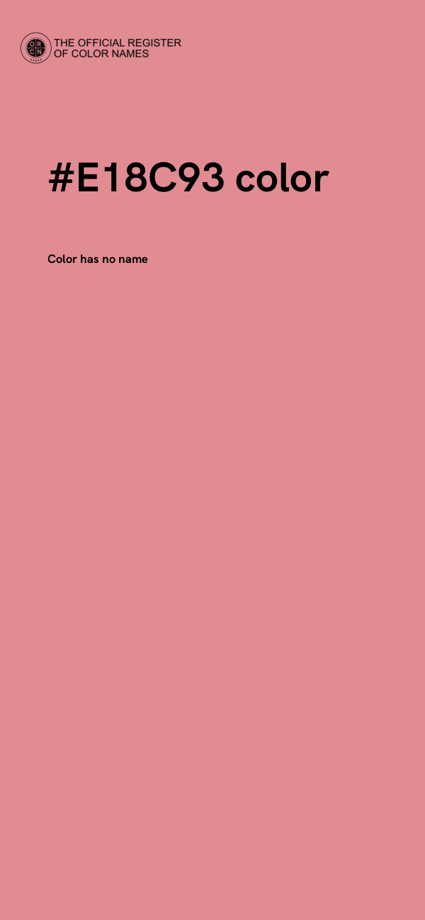 #E18C93 color image