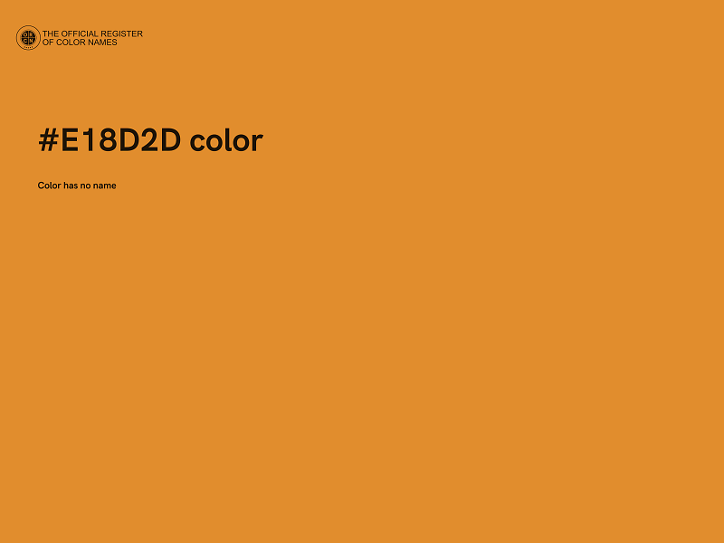 #E18D2D color image