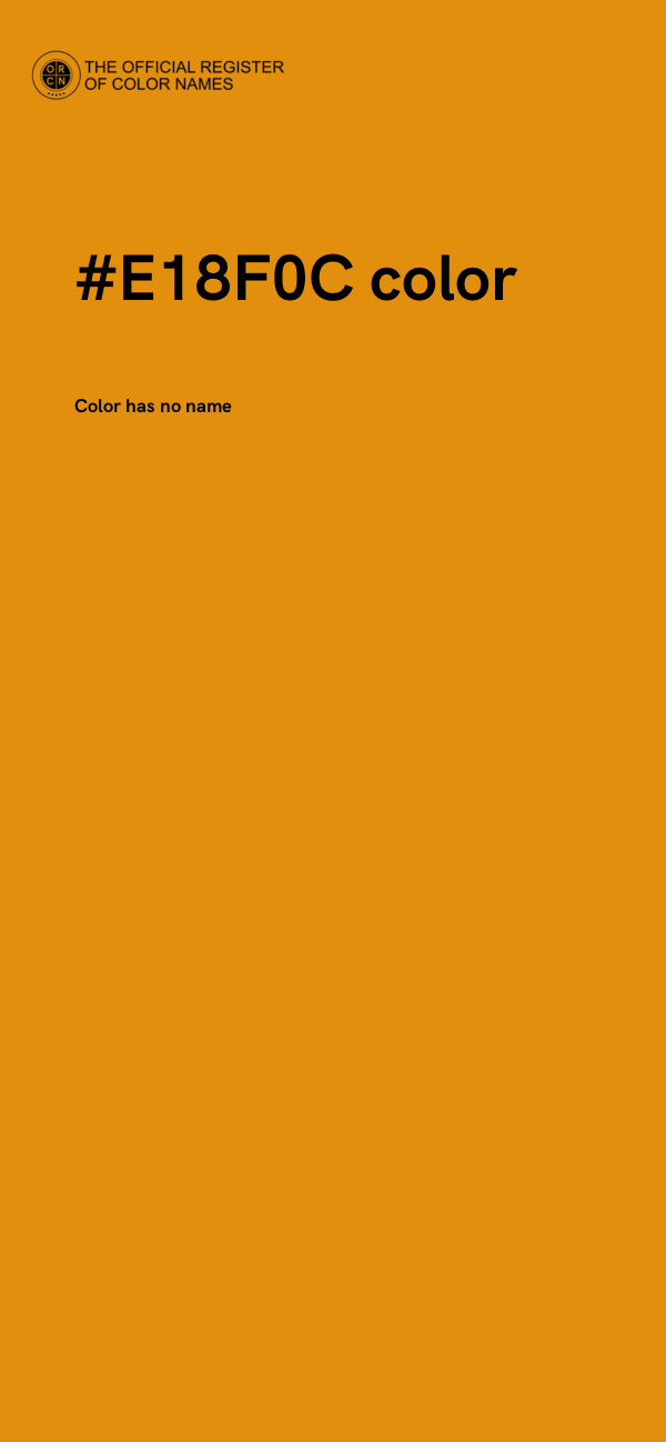 #E18F0C color image