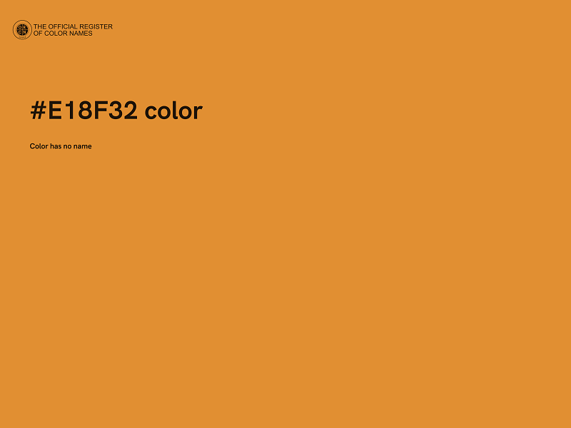 #E18F32 color image