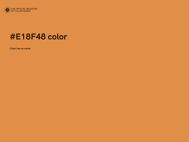 #E18F48 color image