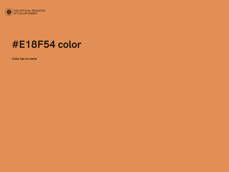 #E18F54 color image