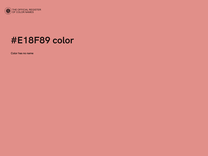 #E18F89 color image