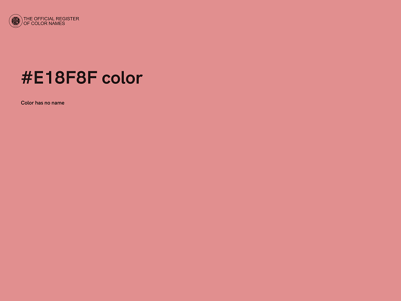 #E18F8F color image