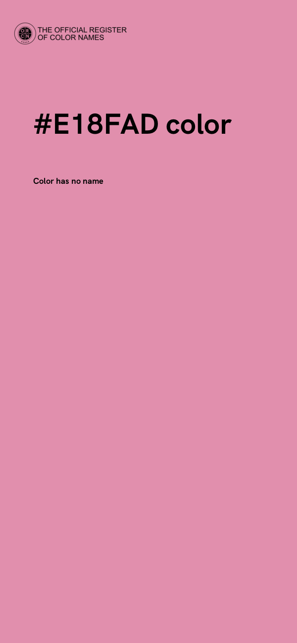 #E18FAD color image