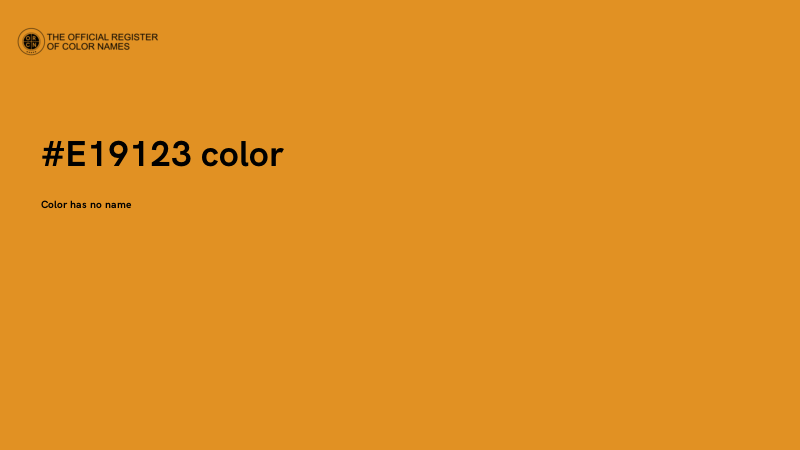 #E19123 color image