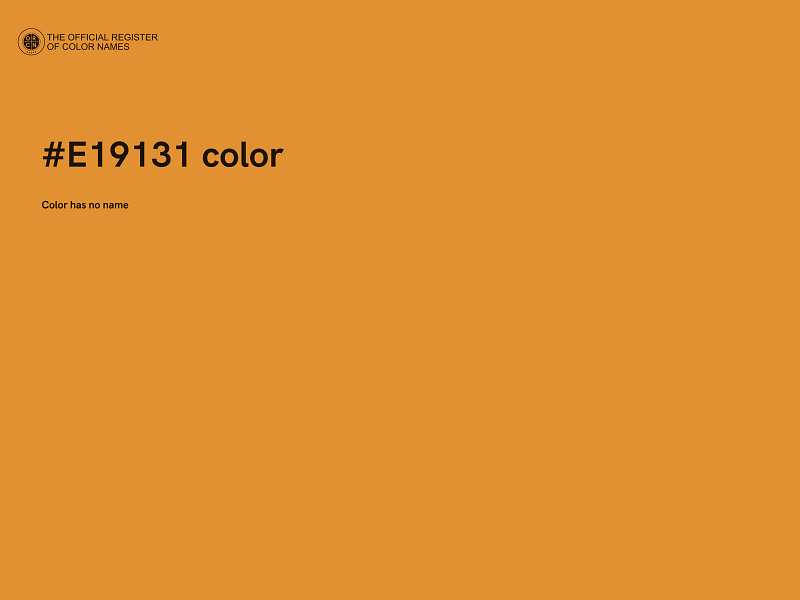 #E19131 color image