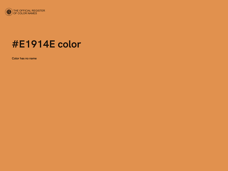 #E1914E color image