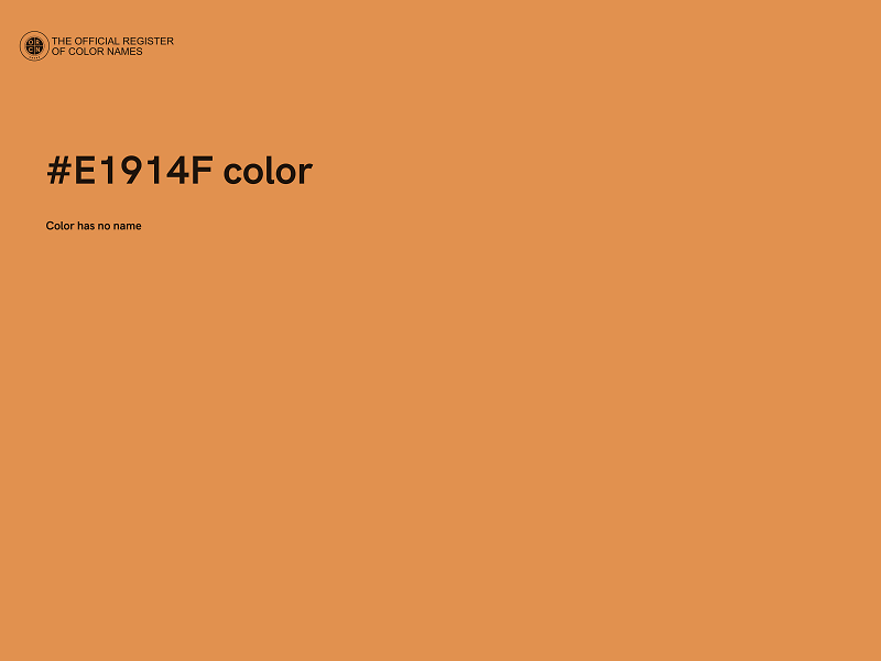 #E1914F color image