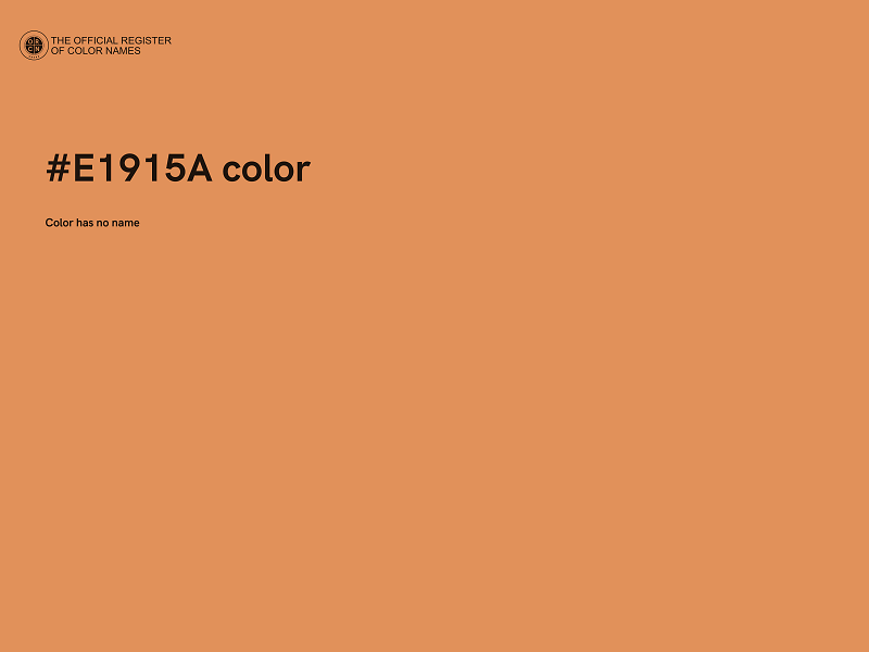 #E1915A color image