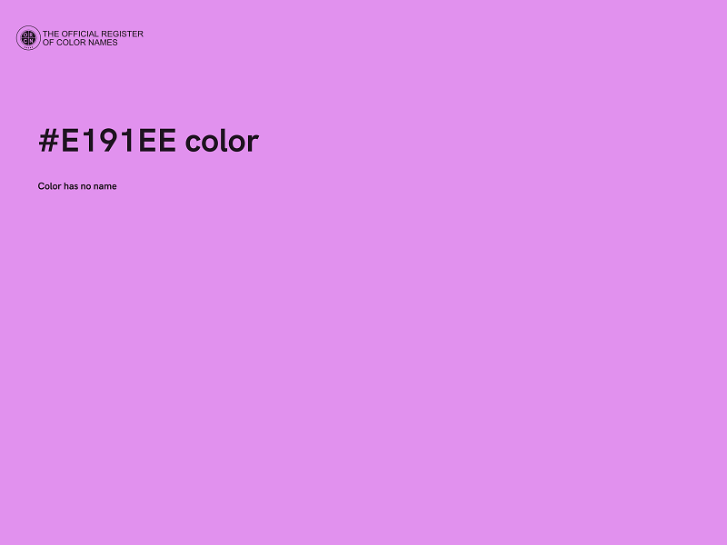 #E191EE color image