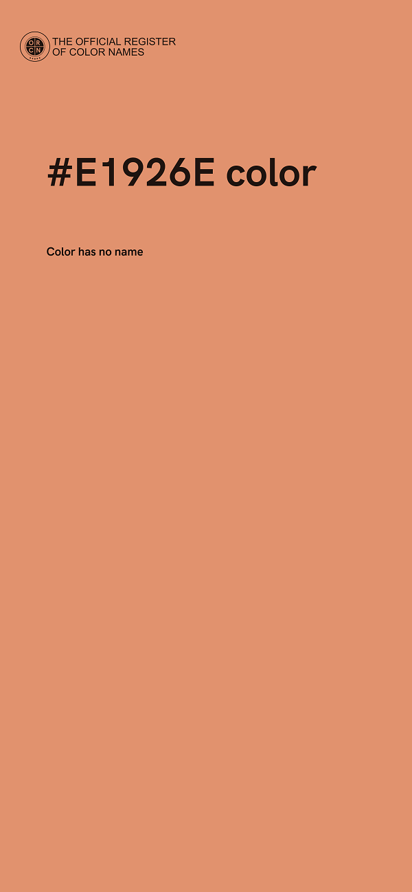 #E1926E color image