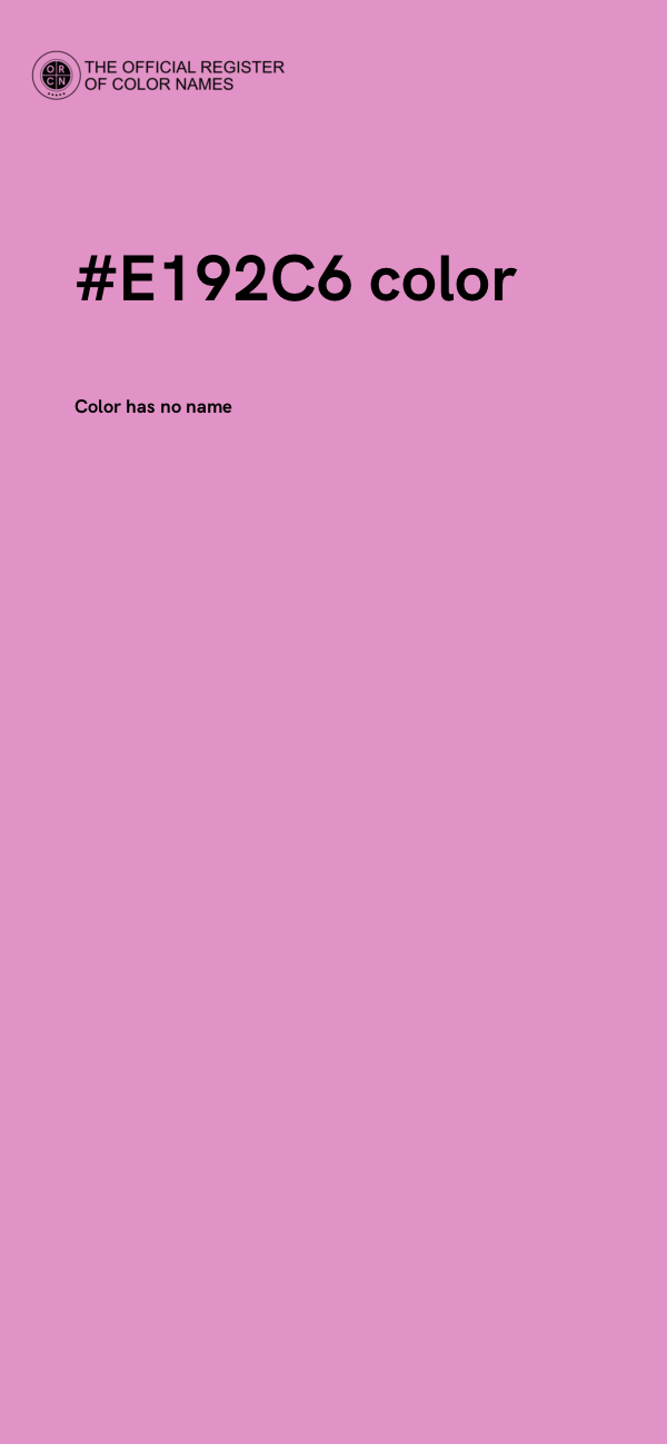 #E192C6 color image