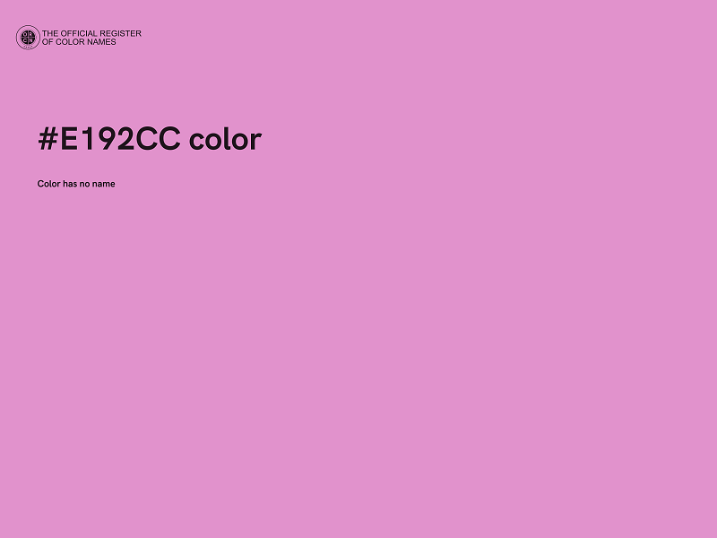 #E192CC color image