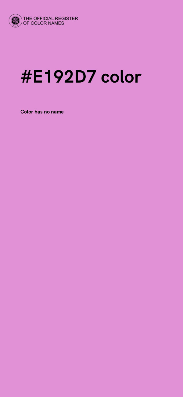 #E192D7 color image