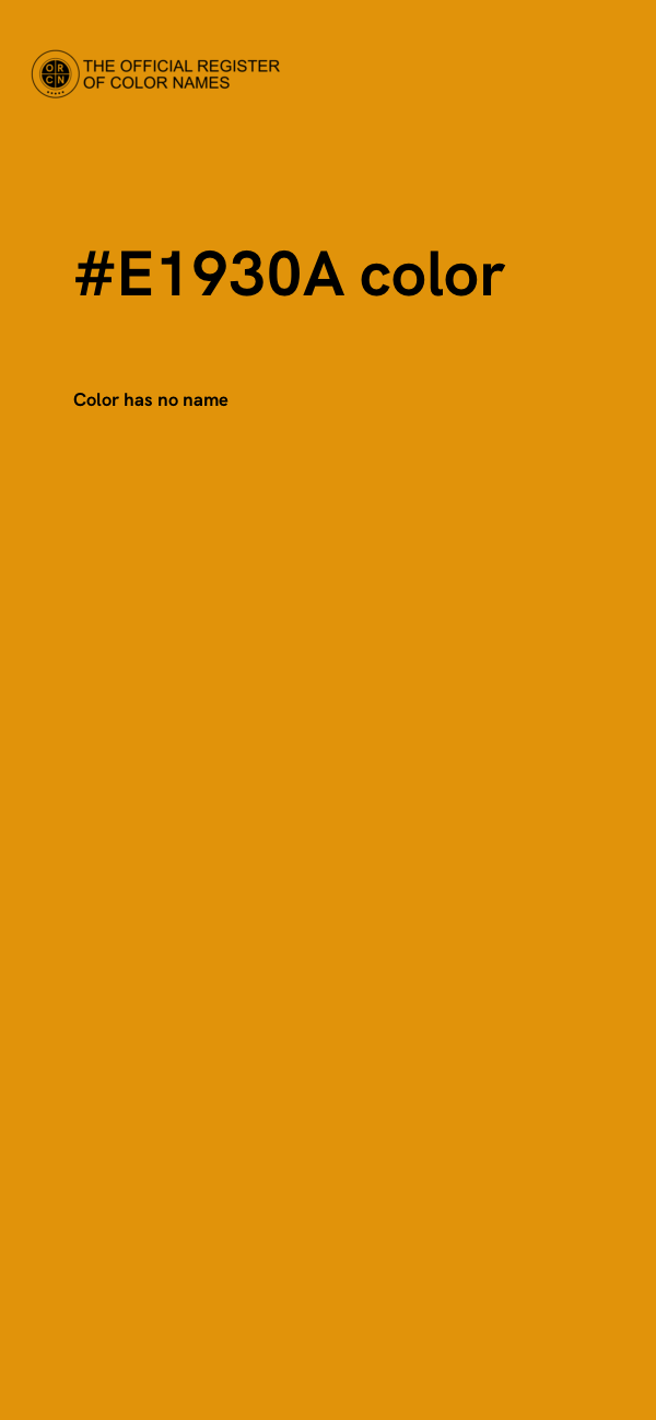 #E1930A color image